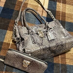 MICHAEL Michael Kors Snake Print Satchel and Wallet Set
